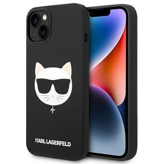 Karl Lagerfeld KLHMP14MSLCHBK iPhone 14 Plus 6.7" hardcase zwart/zwart Silicone Choupette Head Magsafe