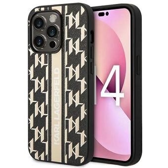 Karl Lagerfeld KLHCP14LPGKLSKW iPhone 14 Pro 6,1" hoesje bruin Monogram Stripe