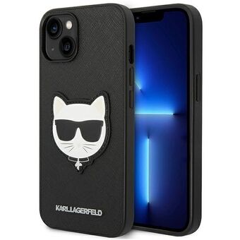 Karl Lagerfeld KLHCP14SSAPCHK iPhone 14 / 15 / 13 6,1" hardcase zwart/black Saffiano Choupette Hoofd Patch