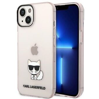 Karl Lagerfeld KLHCP14MCTTRI iPhone 14 Plus / 15 Plus 6,7" hardcase roze/roze Transparant Choupette Body