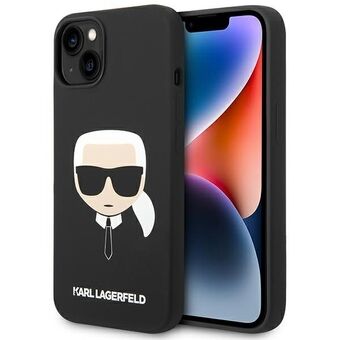 Karl Lagerfeld KLHCP14SSLKHBK iPhone 14 / 15 / 13 6,1" hardcase zwart Silicone Karl\'s Head