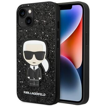 Karl Lagerfeld KLHCP14MGFKPK iPhone 14 Plus / 15 Plus 6,7" harde case zwart/black Glitter Flakes Ikonik