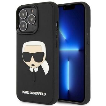 Karl Lagerfeld KLHCP14LKH3DBK iPhone 14 Pro 6,1" zwart/black hardcase 3D Rubber Karl`s Head