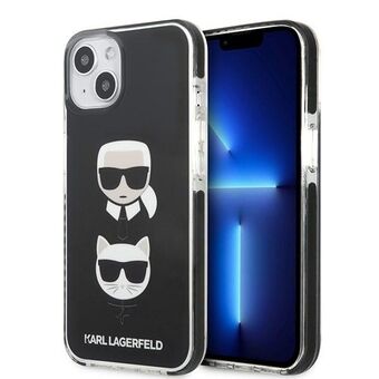 Karl Lagerfeld KLHCP13STPE2TK iPhone 13 mini 5.4" hardcase zwart/zwart Karl & Choupette Head