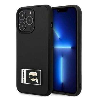 Karl Lagerfeld KLHCP13L3DKPK iPhone 13 Pro / 13 6.1" zwart / zwart hardcase Ikonik-patch