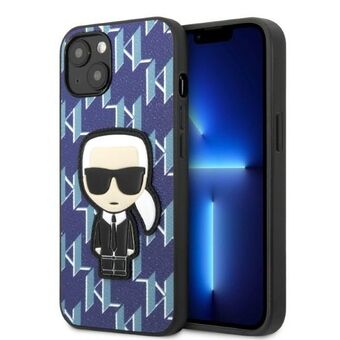 Karl Lagerfeld KLHCP13SPMNIKBL iPhone 13 mini 5.4" hardcase blauw/blauw Monogram Ikonik Patch