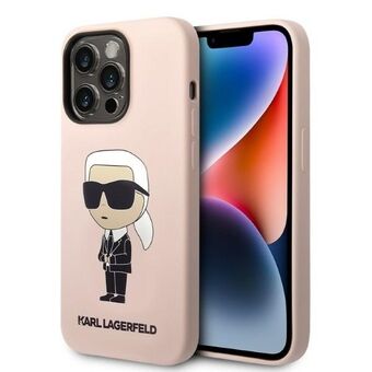 Karl Lagerfeld KLHMP14XSNIKBCP iPhone 14 Pro Max 6,7" hardcase roze/roze Silicone Ikonik Magsafe