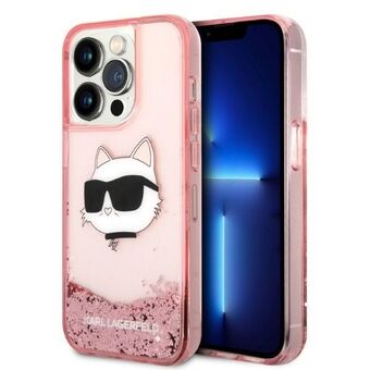 Karl Lagerfeld KLHCP14LLNCHCP iPhone 14 Pro 6.1" roze/roze hardcase Glitter Choupette Head