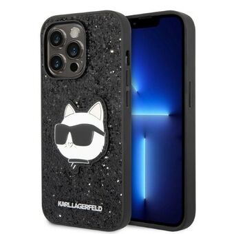 Karl Lagerfeld KLHCP14LG2CPK iPhone 14 Pro 6,1" zwart/black hardcase Glitter Choupette Patch