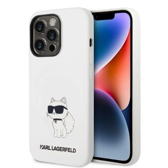 Karl Lagerfeld KLHMP14XSNCHBCH iPhone 14 Pro Max 6,7" hardcase wit/witte Siliconen Choupette MagSafe