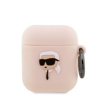 Karl Lagerfeld KLA2RUNIKP AirPods 1/2 hoes roze/roze Silicone Karl Head 3D