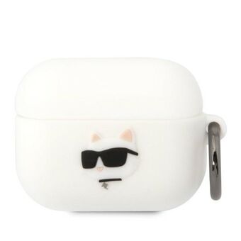 Karl Lagerfeld KLAPRUNCHH AirPods Pro hoes wit/wit Silicone Choupette Head 3D