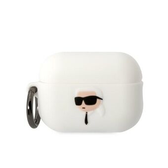 Karl Lagerfeld KLAP2RUNIKH AirPods Pro 2 hoes wit/wit Silicone Karl Head 3D