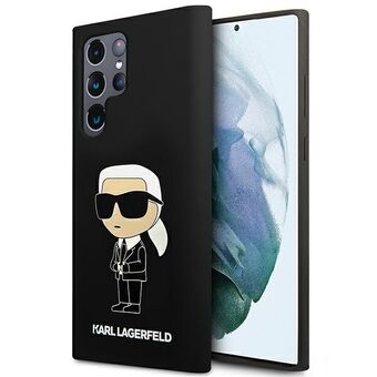 Karl Lagerfeld KLHCS23LSNIKBCK S23 Ultra S918 hardcase zwart/black Silicone Ikonik