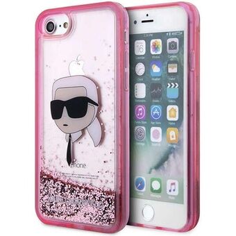 Karl Lagerfeld KLHCI8LNKHCP iPhone 7/8/ SE 2020/2022 roze/roze hardcase Glitter Karl Head