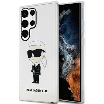 Karl Lagerfeld KLHCS23LHNIKTCT S23 Ultra S918 transparante hardcase Iconische Karl Lagerfeld