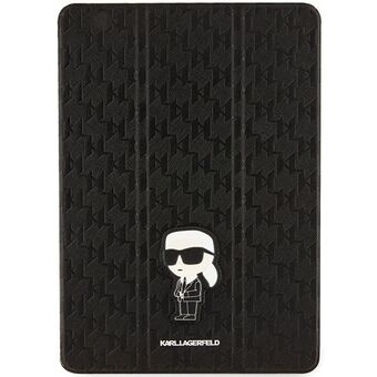 Karl Lagerfeld KLFC10SAKHPKK iPad 10.2" Folio Magneet Allover Cover zwart/black Saffiano Monogram Ikonik