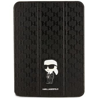 Karl Lagerfeld KLFC11SAKHPKK iPad 10,9" Folio Magneet Allover Cover zwart/zwart Saffiano Monogram Ikonik