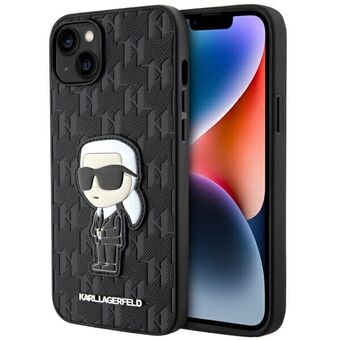 Karl Lagerfeld KLHCP14MSAKHPKK iPhone 14 Plus 6,7" zwart/zwart Saffiano Monogram Ikonik