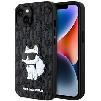 Karl Lagerfeld KLHCP14MSAKHPCK iPhone 14 Plus / 15 Plus 6.7" zwart/black Saffiano Monogram Choupette