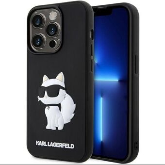 Karl Lagerfeld KLHCP14L3DRKHNK iPhone 14 Pro 6.1" zwart/zwart hardcase Rubber Choupette 3D