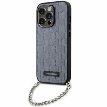 Karl Lagerfeld KLHCP14LSACKLHPG iPhone 14 Pro 6,1" zilver/zilver hardcase Saffiano-monogramketting