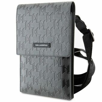 Karl Lagerfeld KLWBSAMMSMG Tas Zilver/Zilver Saffiano Mongram Plaque