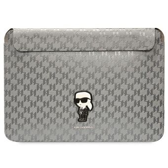 Karl Lagerfeld Hoes KLCS14SAKHPKG 14" Zilver/Zilver Saffiano Monogram Ikonik