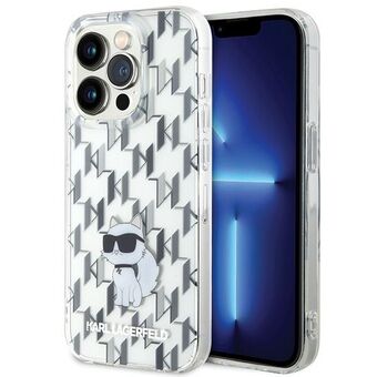 Karl Lagerfeld KLHCP15LHNCMKLT iPhone 15 Pro 6.1" doorzichtige hardcase met het Monogram Choupette.