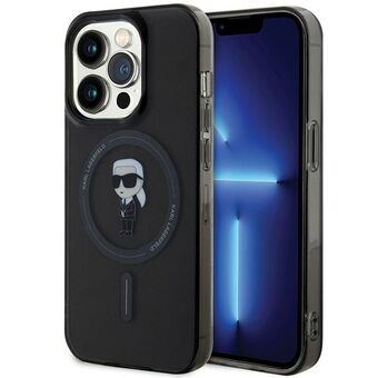 Karl Lagerfeld KLHMP15XHFCKNOK iPhone 15 Pro Max 6.7" zwart hardcase IML Ikonik MagSafe.