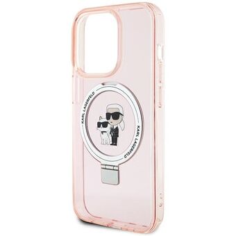 Karl Lagerfeld KLHMP15XHMRSKCP iPhone 15 Pro Max 6.7" roze/pink hardcase Ring Stand Karl&Choupettte MagSafe