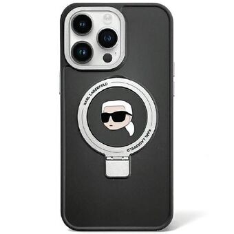 Karl Lagerfeld KLHMP15XHMRSKHK iPhone 15 Pro Max 6.7" zwart hardcase Ring Stand Karl Head MagSafe