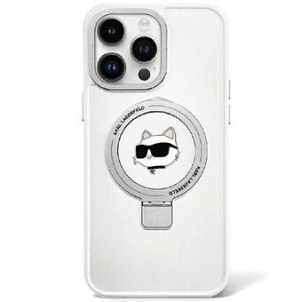 Karl Lagerfeld KLHMP15SHMRSCHH iPhone 15 6.1" witte hardcase Ring Stand Choupette Hoofd MagSafe.