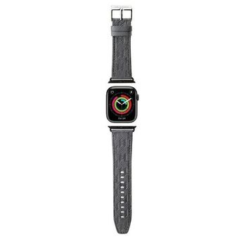 Karl Lagerfeld Pasek KLAWLSAKLHPG Apple Watch 42/44/45/49mm zilveren band Saffiano Monogram