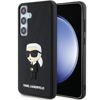 Karl Lagerfeld KLHCS24S3DRKINK S24 S921 zwart hardcase 3D rubber Ikonik