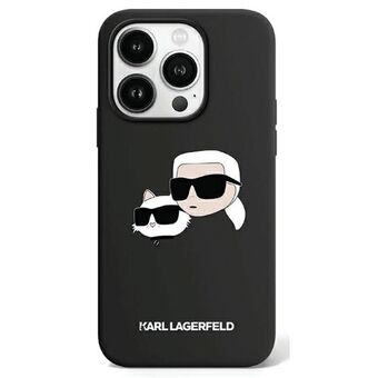 Karl Lagerfeld KLHMP15XSKCHPPLK iPhone 15 Pro Max 6.7" zwart/zwart hardcase silicoon Karl & Choupette MagSafe.