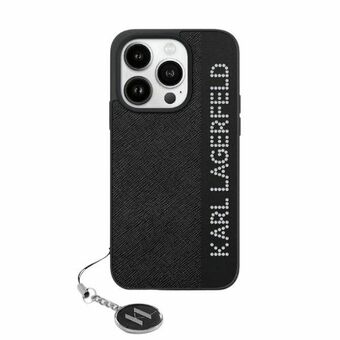 Karl Lagerfeld KLHCP15SPSAKDGCK iPhone 15 / 14 / 13 6.1" zwart hardcase Saffiano Rhinestones & Charm