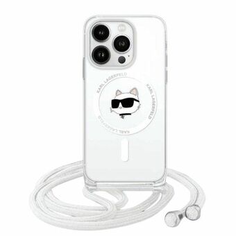 Karl Lagerfeld KLHMP14SHCCHNT iPhone 14 / 13 / 15 6.1" harde hoesjes doorzichtig IML Choupette Hoofd & Snoer Magsafe