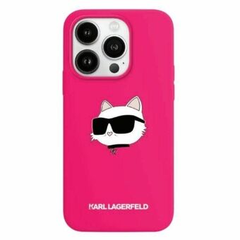 Karl Lagerfeld KLHMP15SSCHPPLF iPhone 15 / 14 / 13 6.1" roze/fuchsia hardcase Siliconen Choupette Head MagSafe.