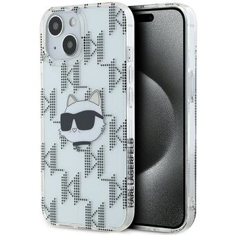 Karl Lagerfeld KLHCP15SHKLPCHT iPhone 15 / 14 / 13 6.1" doorschijnende hardcase IML Choupette Head & Monogram