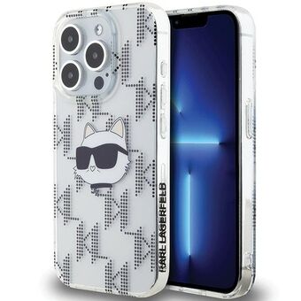 Karl Lagerfeld KLHCP15LHKLPCHT iPhone 15 Pro 6.1" doorzichtige hardcase IML Choupette Hoofd & Monogram