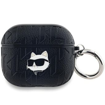 Karl Lagerfeld KLA3PGCHPK AirPods 3 hoesje zwart Monogram Choupette Head