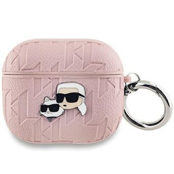 Karl Lagerfeld KLA3PGKCPP AirPods 3 hoesje roze/pink Monogram Karl & Choupette Head