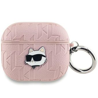 Karl Lagerfeld KLAP2PGCHPP AirPods Pro 2 (2022/2023) hoesje roze/roze Monogram Choupette Head