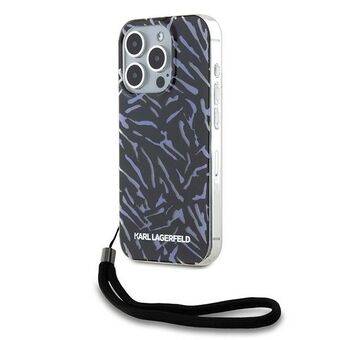 Karl Lagerfeld KLHCP15XHZBPKCCU iPhone 15 Pro Max 6.7" paars/purple Zebra Met Koord