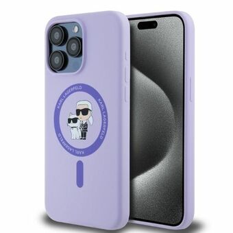 Karl Lagerfeld KLHMP15XSCMKCRHU iPhone 15 Pro Max 6.7" paars/purple hardcase Silicone KC Heads Ring MagSafe