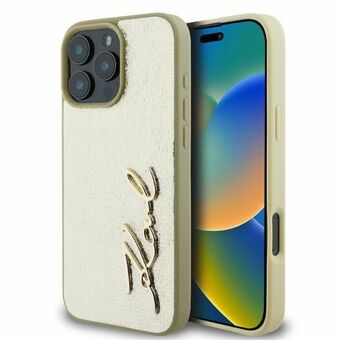 Karl Lagerfeld KLHCP16XPFMFBKMD iPhone 16 Pro Max 6.9" goud/goud hardcase Metal Signature