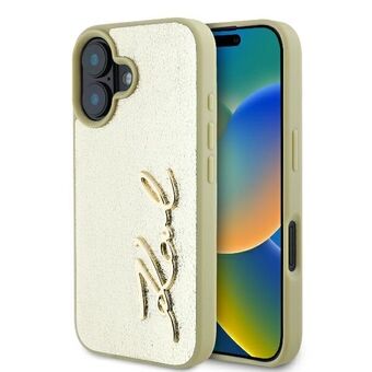 Karl Lagerfeld KLHCP16SPFMFBKMD iPhone 16 6.1" goud/gold hardcase Metal Signature