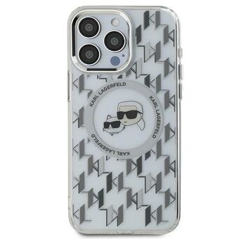 Karl Lagerfeld KLHMP15SHMCKMHT iPhone 15 6.1" doorzichtig/transparant IML Monogram Karl&Choupette Head MagSafe