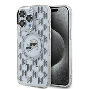 Karl Lagerfeld KLHMP15XHMCKMHT iPhone 15 Pro Max 6.7" doorzichtig/transparant IML Monogram Karl&Choupette Head MagSafe